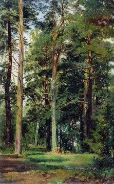 Gehölz Werke - Wiese mit Pinien klassische Landschaft Ivan Ivanovich Wälder